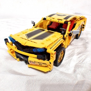 Set de constructie Yellow Race Machine - back pull, 354 piese - Img 4