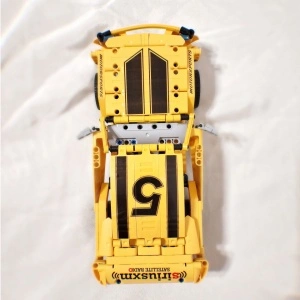 Set de constructie Yellow Race Machine - back pull, 354 piese - Img 5