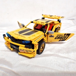 Set de constructie Yellow Race Machine - back pull, 354 piese - Img 6