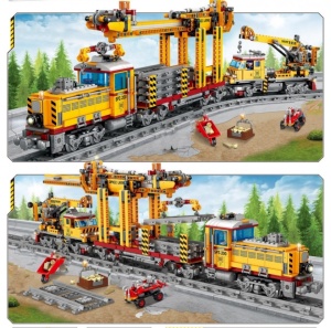 Trenulet electric AVA tip pod rulant din piese de construcție, 1270 piese - Img 1