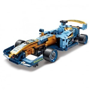 Set de constructie Blue Race Machine - pull back, 511 piese - Img 1