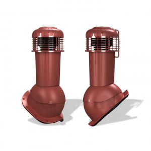 cos ventilator acoperis tigla metalica rosu