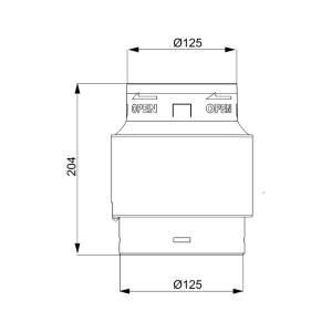 schita tehnica Colector condens 125 mm