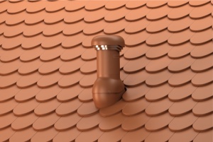 Coș de ventilare cu evacuare condens WiroVent® PRO Ø150 mm pentru Țiglă Ceramică Solzi