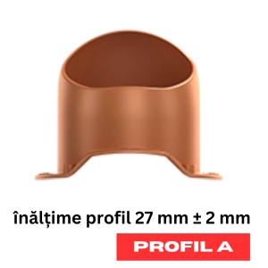 Coș de ventilare Profil A cu evacuare condens PRO Ø150 mm pentru Țiglă Metalică - Img 2