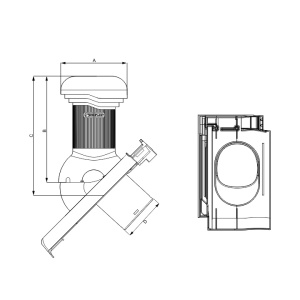 Coș de ventilare țilgă Bramac Alpina cu evacuare condens WiroVent® PRO Ø150 mm - Img 3