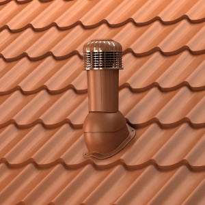 Coș cu ventilator electric Perfekta PLUS Ø125 țiglă metalică