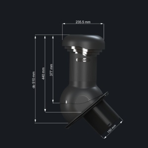 Coș de ventilare cu evacuare condens WiroVent® PRO Ø150 mm pentru Tablă Fălțuită și Click - Img 2