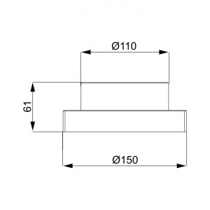 Reducție Ø 110-150 mm pentru tub flexibil - Img 2