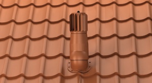 Coș Ventilație Rotativ cu Evacuare Condens Wirplas Turbo Perfekta EVO Ø150 țiglă metalică PP (Polipropilenă) - Img 3