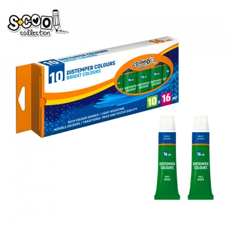 Tempera verde deschis, 16 ml, 10 buc/set - S-COOL