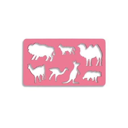 Sablon 7 animale salbatice, 21x18,5 cm - Koh-I-Noor