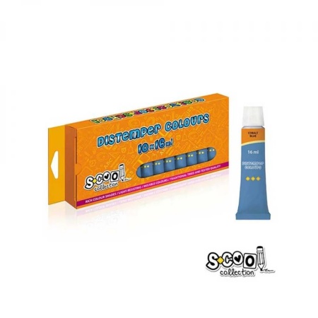 Tempera albastru, 16 ml, 10 buc/set - S-COOL