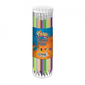 Creion grafit flexibil HB, cu radiera, hexagonal, 72 buc/cutie - S-COOL - Img 3