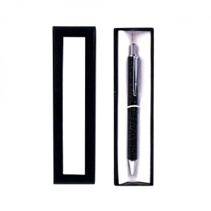 Pix metal sidefat negru in cutie cadou, cu mecanism, mina albastra - OFFISHOP - Img 3