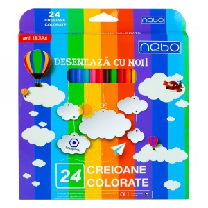 Creioane color Hexagonale Set 24 - NEBO - Img 1
