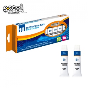 Tempera alb titan, 16 ml, 10 buc/set - S-COOL - Img 1
