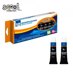 Tempera neagra, 16 ml, 10 buc/set - S-COOL - Img 1