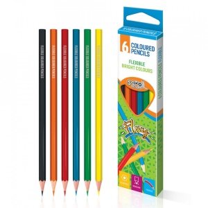 Creioane color, flexibile, 6 culori/set - S-COOL - Img 1