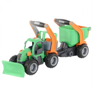 Tractor cu plug si remorca-bazin - GripTrac, 51x14x20 cm, Wader - Img 5