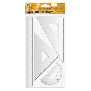 Trusa geometrie, 4 piese/set, liniar 30 cm - S-COOL - Img 3