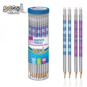 Creion grafit antibacterial, HB, tabla inmultirii - S-COOL - Img 1