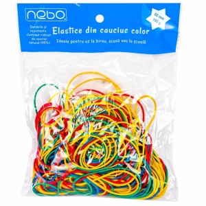 Elastice cauciuc, color, 50 mm, 100 g - NEBO - Img 2