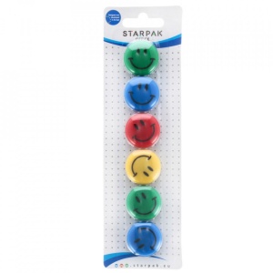 Magneti Emoticon II color 30 mm 6 buc/set - STARPAK - Img 1
