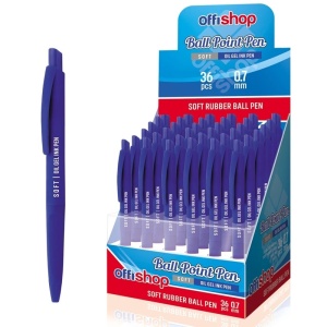 Pix cu gel/mecanism, Soft, mina albastra, 36 buc/display - OFFISHOP - Img 2