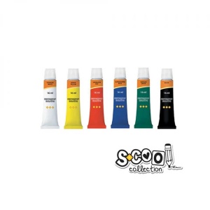 Tempera 16 ml, 6 culori/set - S-COOL - Img 2