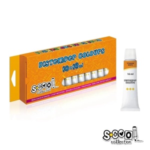 Tempera alb titan, 16 ml, 10 buc/set - S-COOL - Img 2