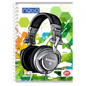 Caiet A5 80 file cu spira DR - NEBO - Img 10