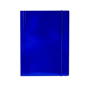 Mapa F4 cu elastic, din carton, 600 g/mp, albastra - OFFISHOP - Img 2