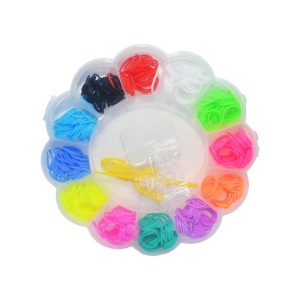 Set creativ elastice, 400 piese, Floare - Img 2