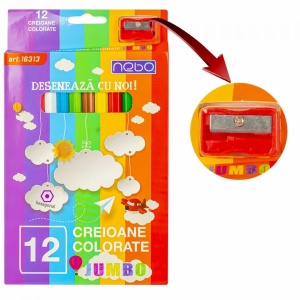 Creioane color Hexagonale Jumbo Set 12 - NEBO - Img 4