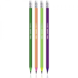 Creion grafit flexibil HB, cu radiera, hexagonal, 72 buc/cutie - S-COOL - Img 2