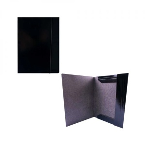Mapa F4 cu elastic, carton, 600g/mp, neagra - OFFISHOP - Img 1