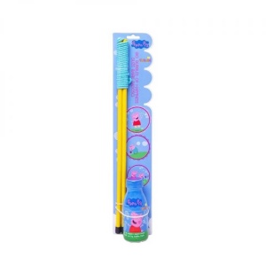 Set bagheta 50cm + solutie pentru baloane de sapun, 250ml, Peppa Pig - TUBAN - Img 1