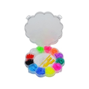 Set creativ elastice, 400 piese, Floare - Img 1