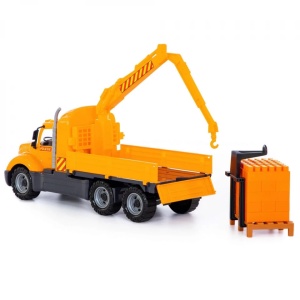 Camion-macara + palet cuburi - Mike, 53x19x26 cm, Wader - Img 3
