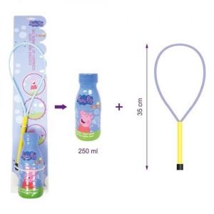 Set inel+solutie pentru baloane de sapun, 250ml, Peppa Pig - TUBAN - Img 3
