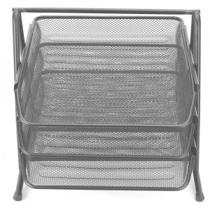 Tavita documente MESH, 3 compartimente argintie - OFFISHOP - Img 4