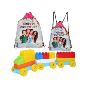 Cuburi constructii in rucsac, 320 piese/570g - ROBENTOYS - Img 1