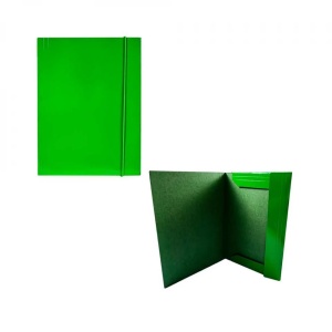Mapa F4 cu elastic, carton, 600g/mp, verde - OFFISHOP - Img 1