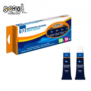 Tempera albastru inchis, 16 ml, 10 buc/set - S-COOL - Img 1