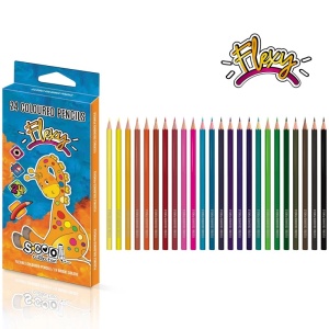 Creioane color, flexibile, 24 culori/set - S-COOL - Img 3