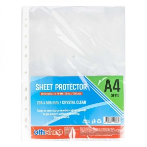 Folie protectie A4, Cristal, 60mic, 100 buc/set - OFFISHOP - Img 1