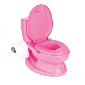 Olita tip WC, cu sunet, roz, 28x39x38cm - Dolu - Img 2
