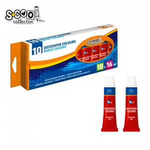 Tempera rosie, 16 ml, 10 culori/set - S-COOL - Img 1