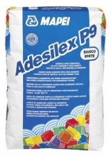 Adesivo flessibile bianco per travertino Mapei Adesilex P9 Flexible